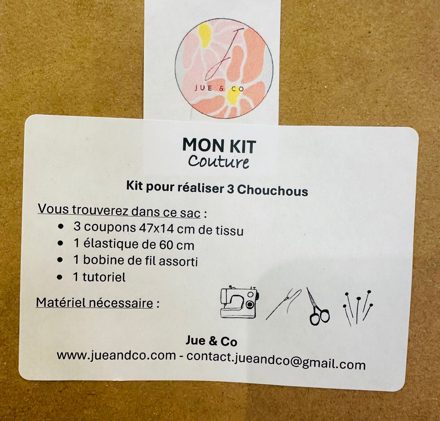 Kit créatif 3 chouchous couleur saumon