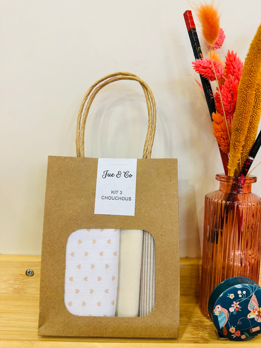 Kit créatif 3 chouchous beige