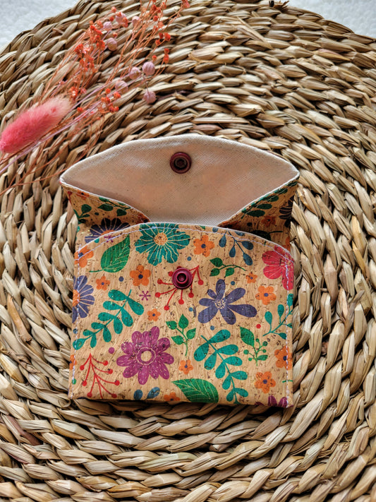 Porte monnaie liège Flora