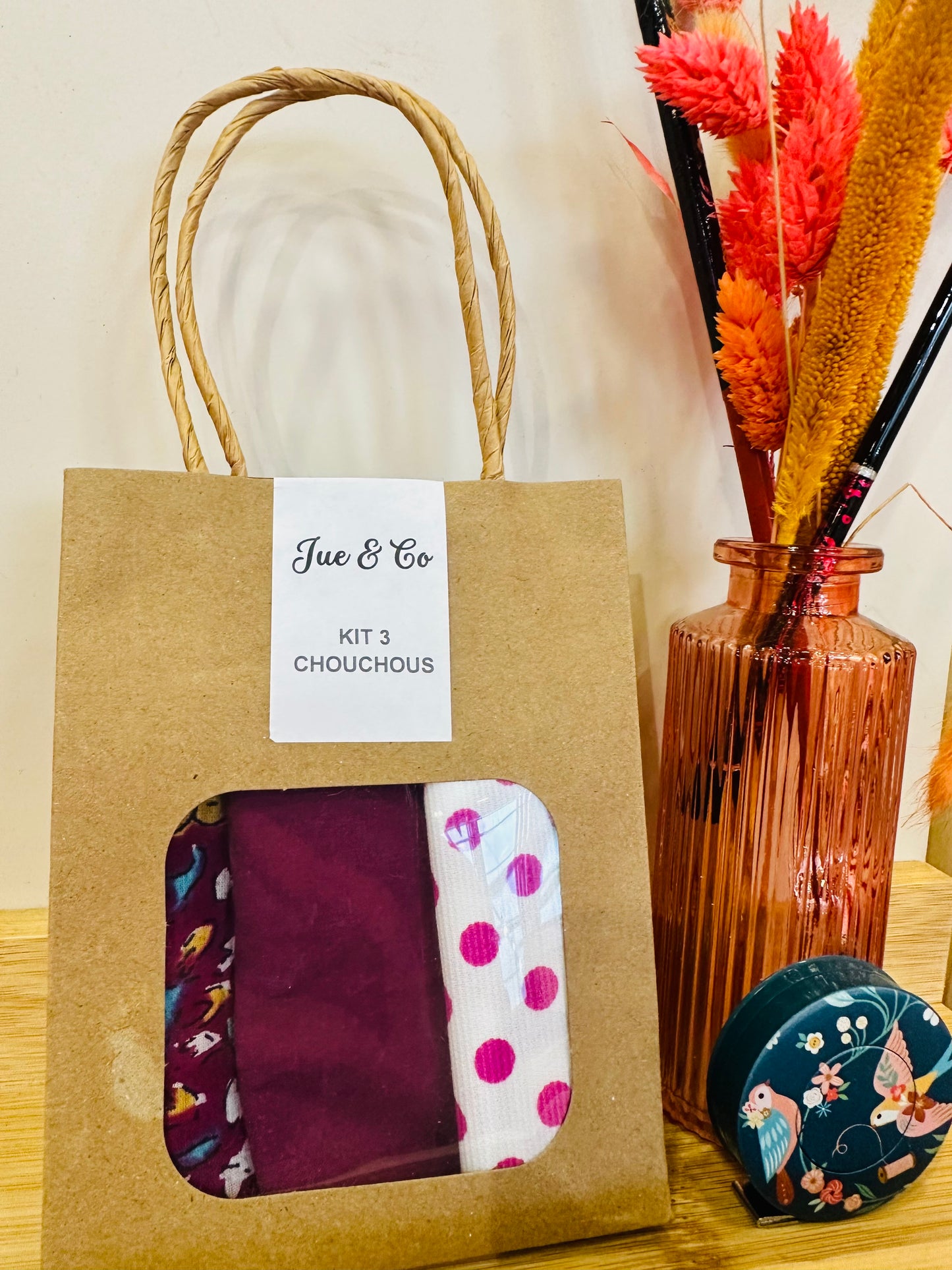 Kit création 3 chouchous fuchsia