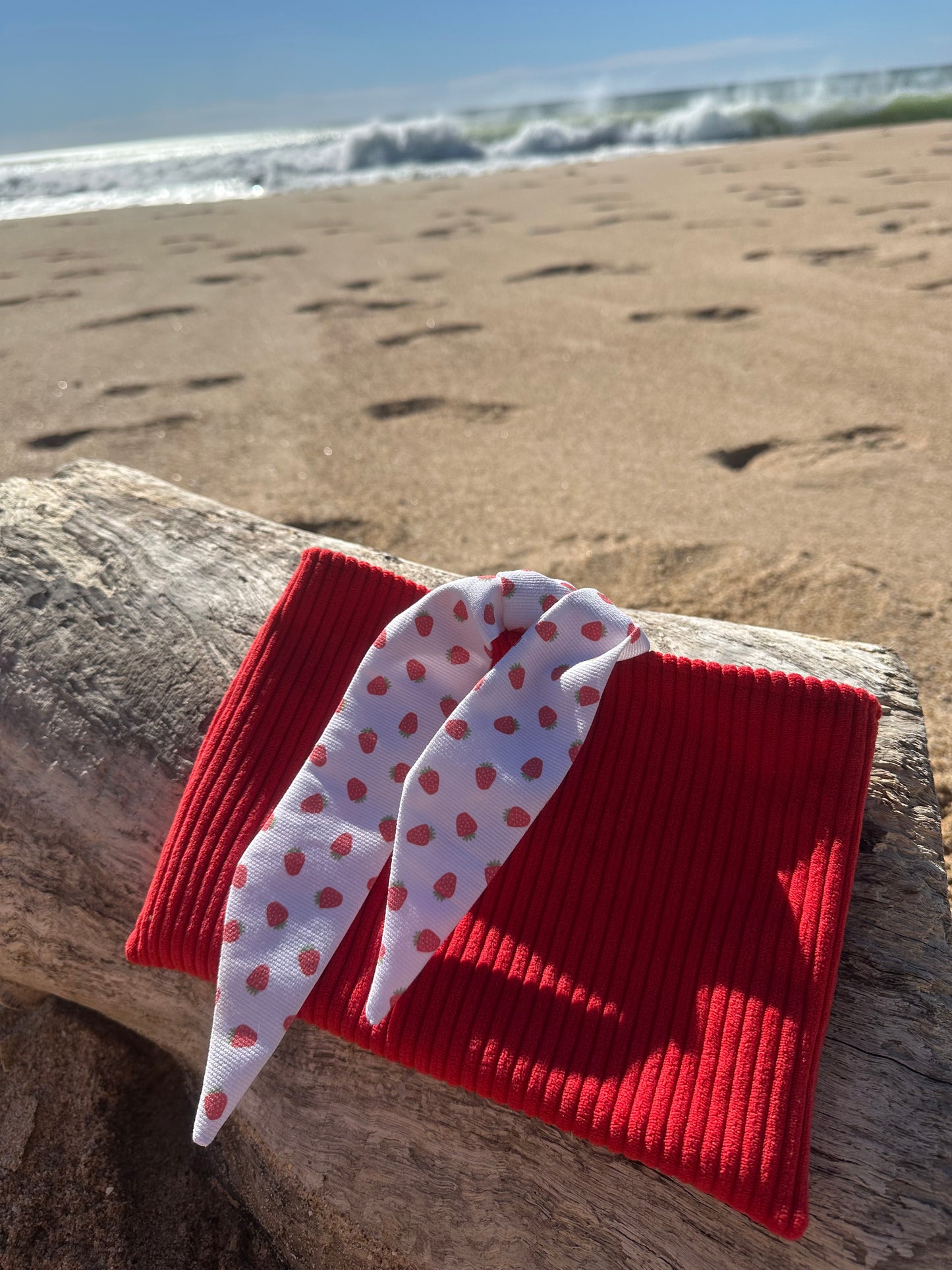 Pochette à livre fraise