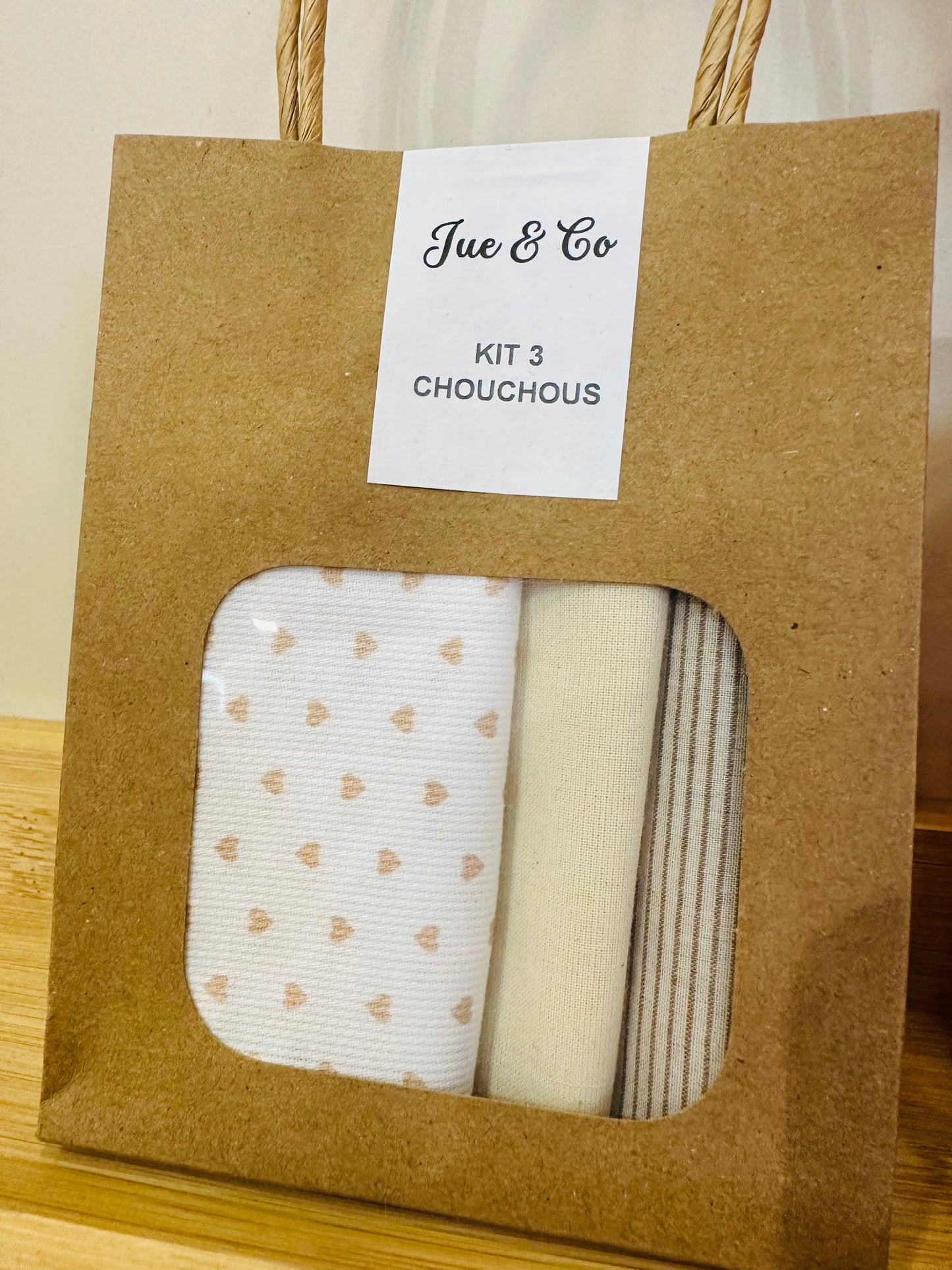 Kit créatif 3 chouchous beige