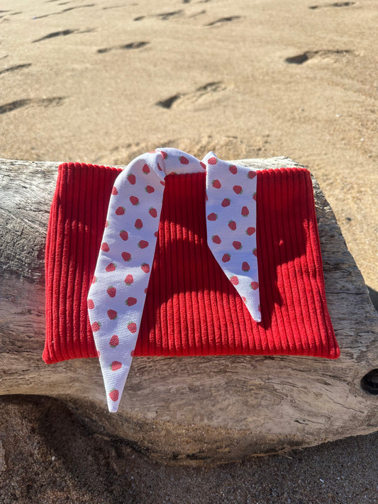Pochette à livre fraise