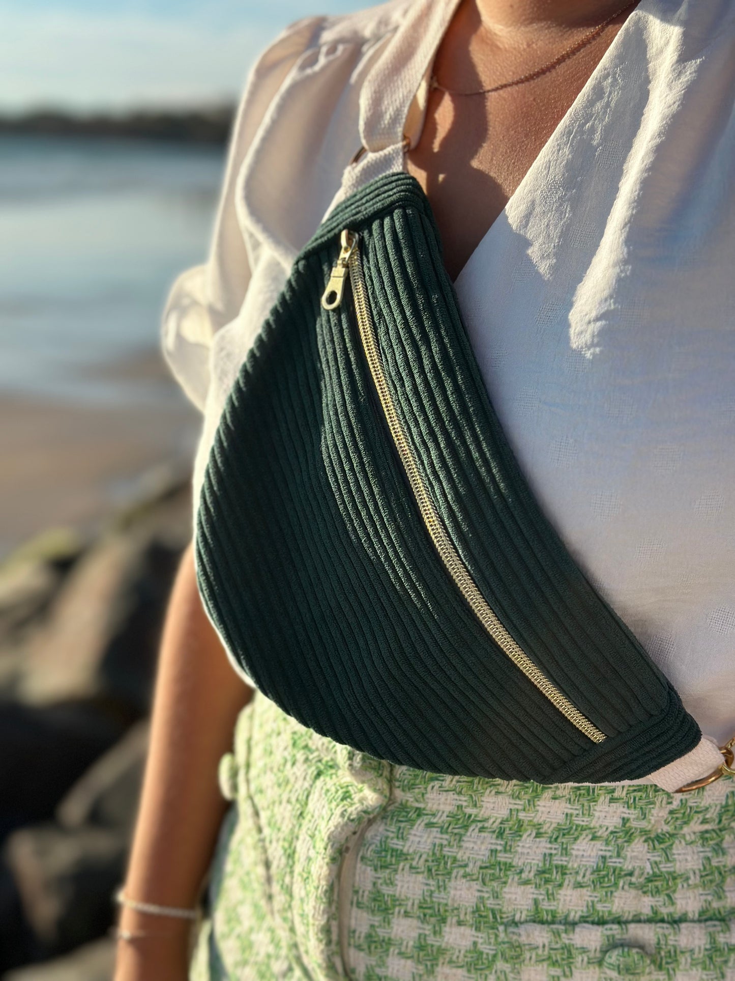 Sac banane velours Bonnie