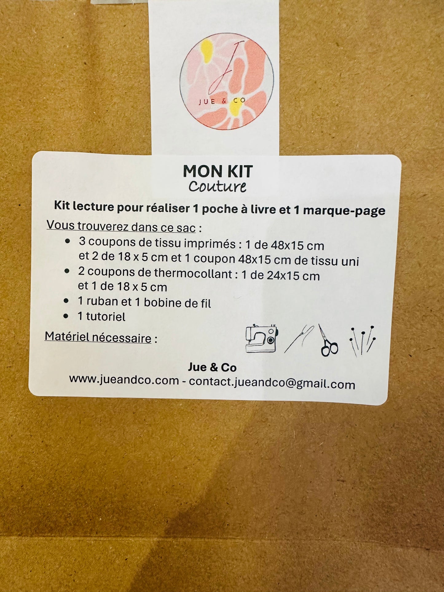 Kit création poche à livre nature