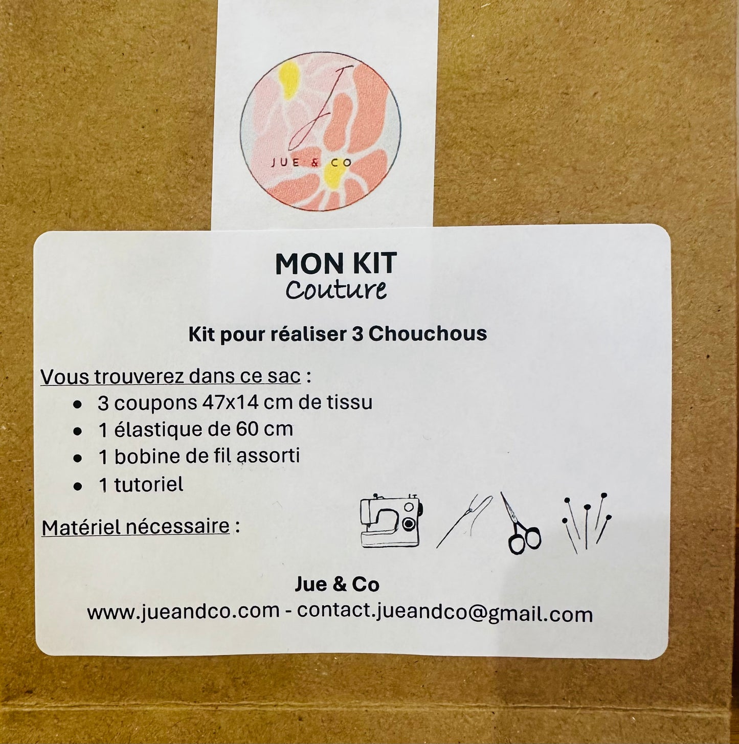 Kit créatif 3 chouchous beige