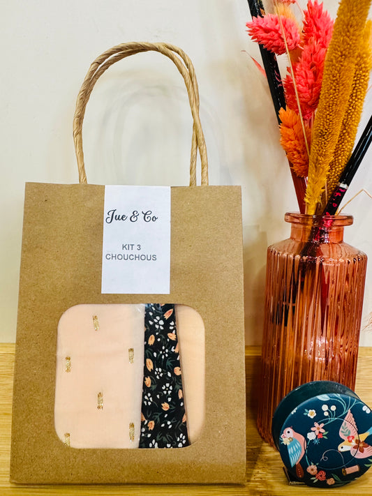 Kit créatif 3 chouchous couleur saumon